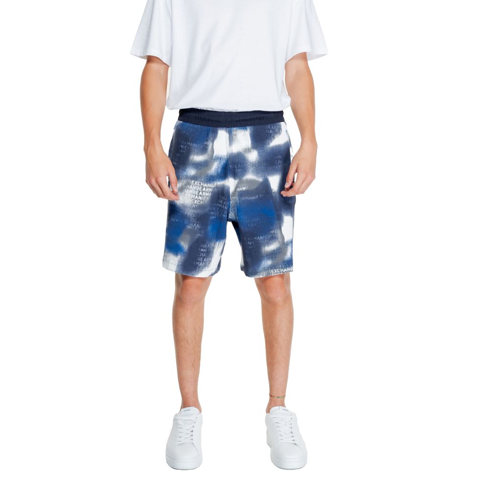 Armani Exchange Μπλε βαμβακερό κοντό
