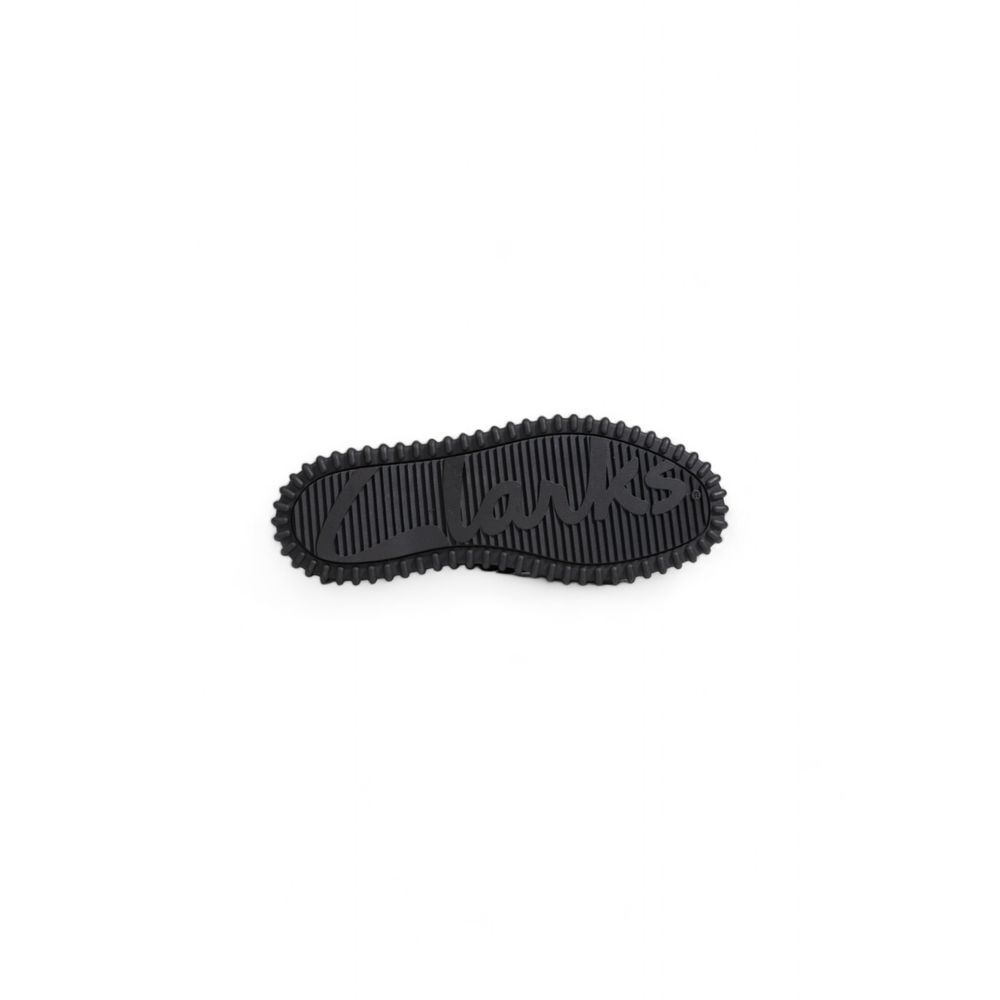 Μαύρο δερμάτινο φλατ παπούτσι Clarks
