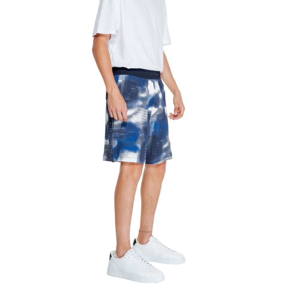 Armani Exchange Μπλε βαμβακερό κοντό