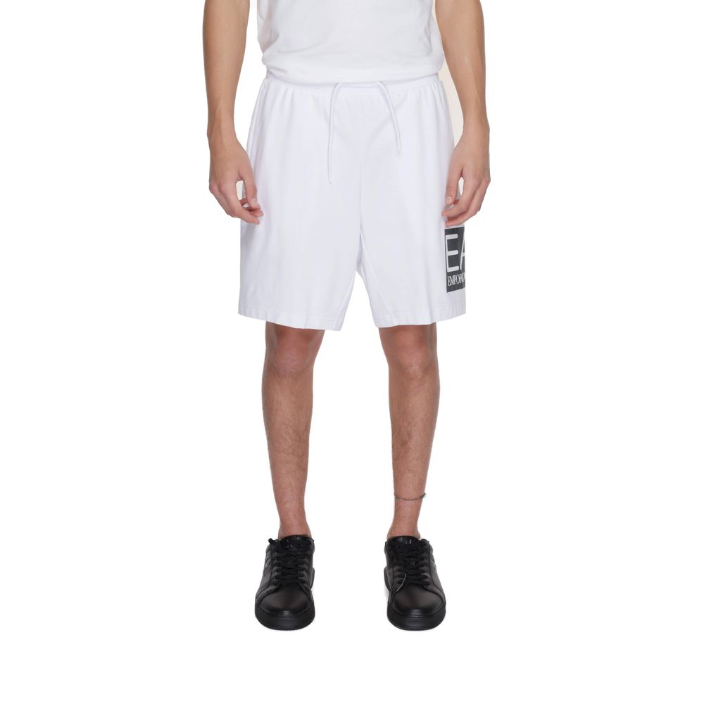 EA7 Emporio Armani Λευκό βαμβακερό κοντό