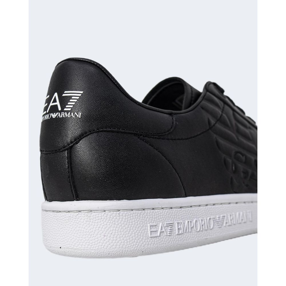 EA7 Emporio Armani Ασπρόμαυρο πάνινα παπούτσια από πολυαιθυλένιο