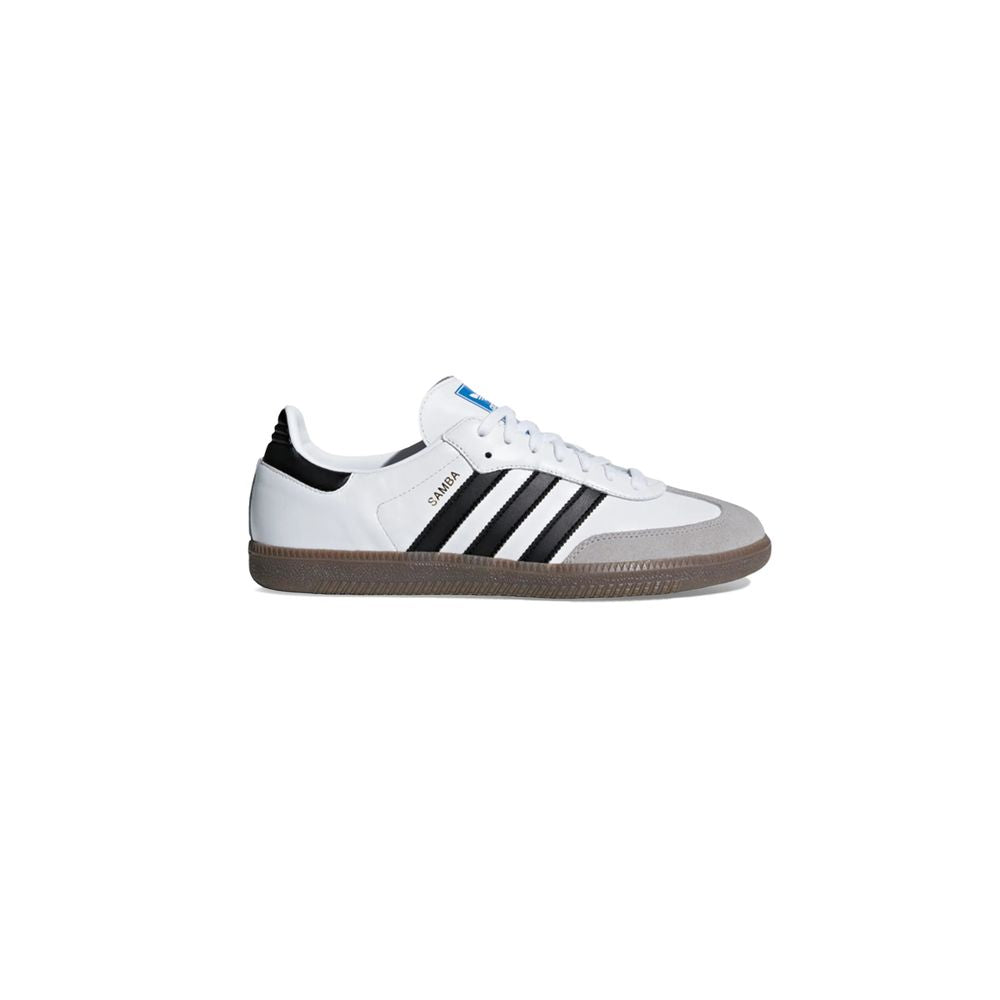 Λευκό δερμάτινο αθλητικό παπούτσια Adidas