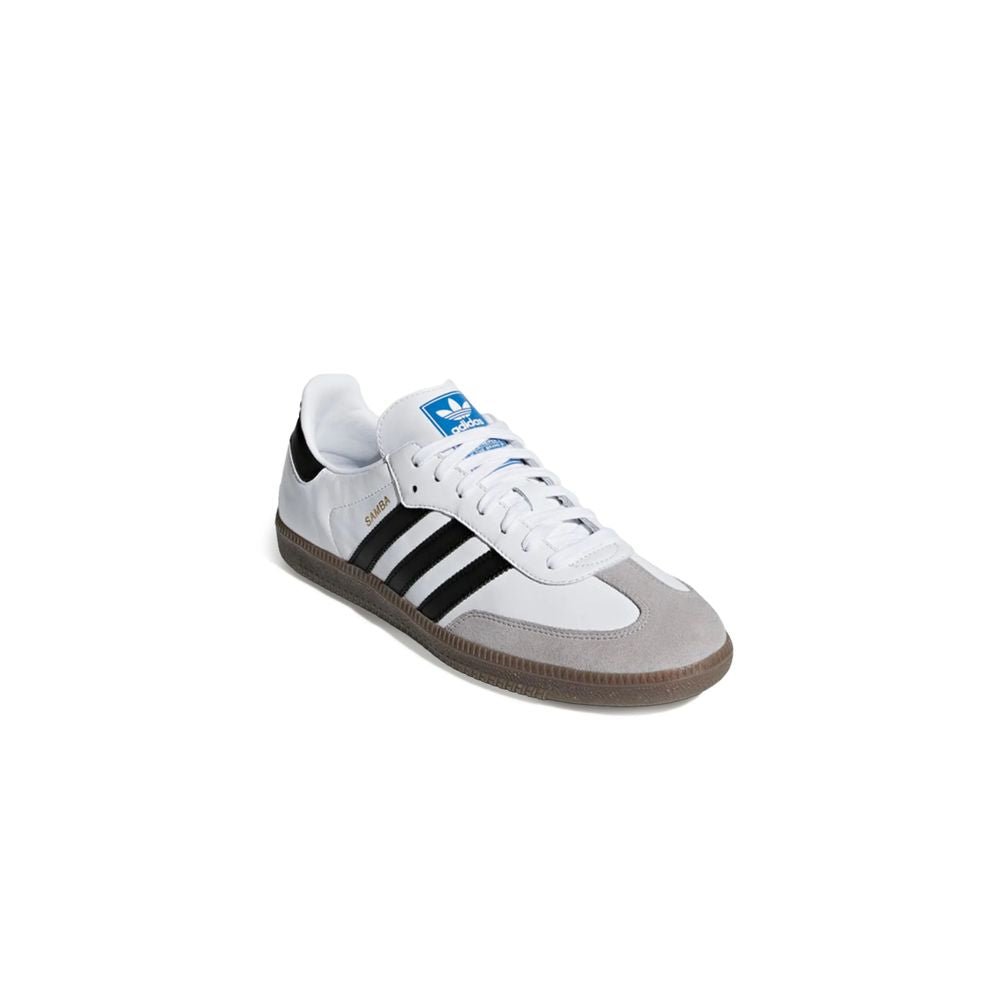 Λευκό δερμάτινο αθλητικό παπούτσια Adidas