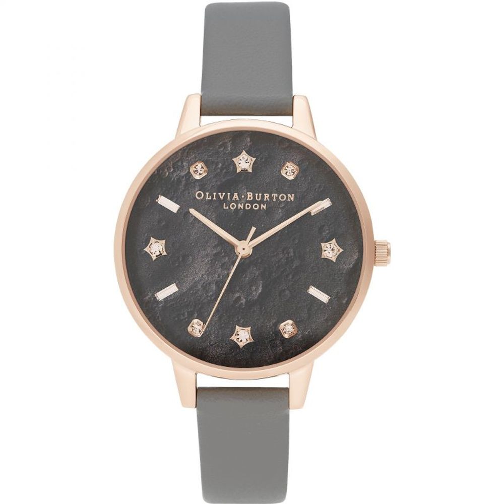 Δερμάτινο ρολόι Olivia Burton Grey