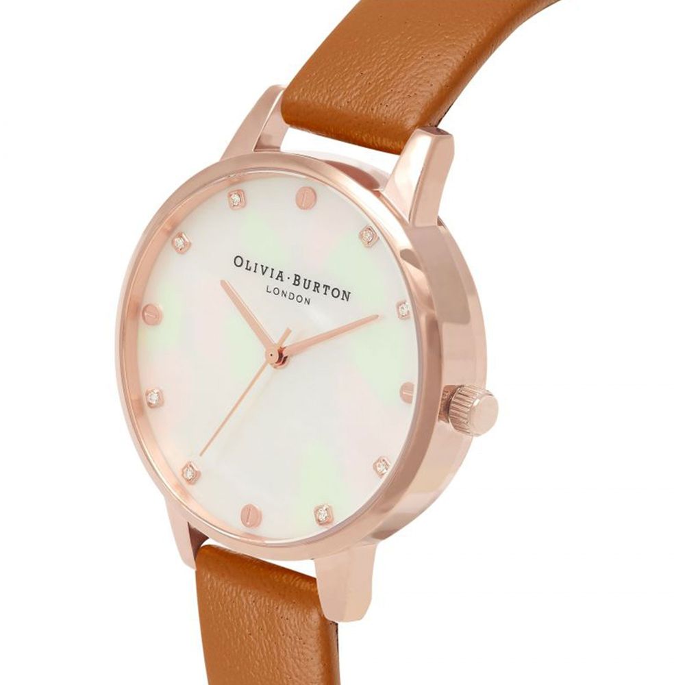 Ρολόι Olivia Burton Brown από συνθετικό δέρμα