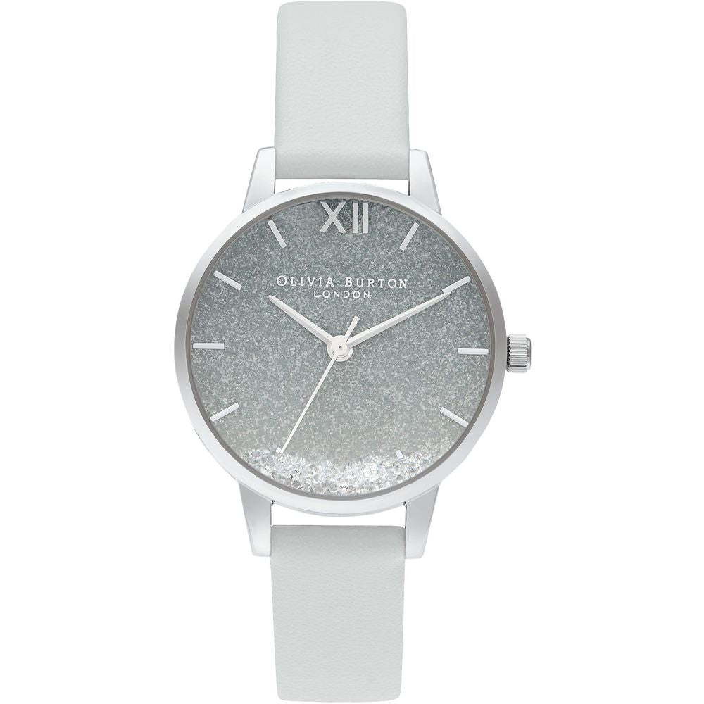 Δερμάτινο ρολόι Olivia Burton Grey