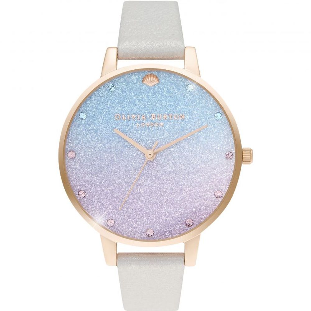 Δερμάτινο ρολόι Olivia Burton Grey