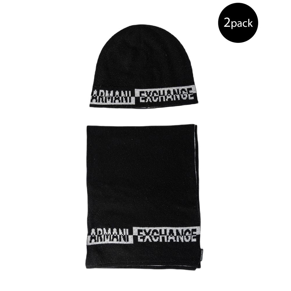 Μαύρο ακρυλικό κασκόλ Armani Exchange