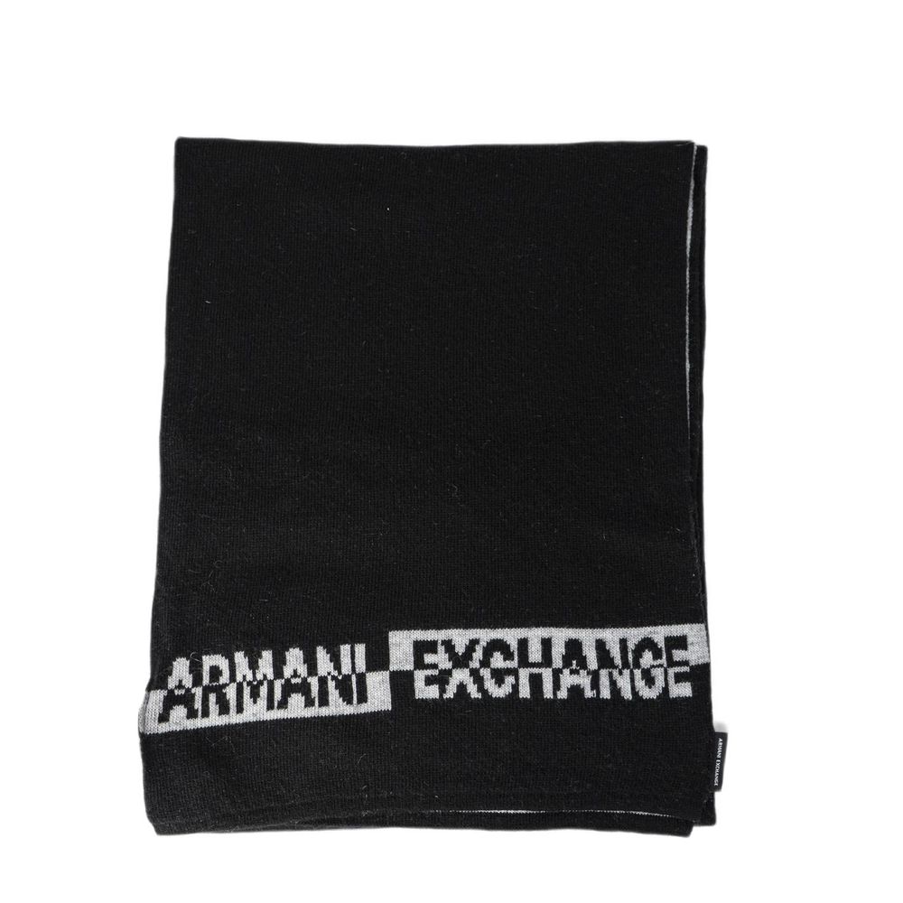 Μαύρο ακρυλικό κασκόλ Armani Exchange