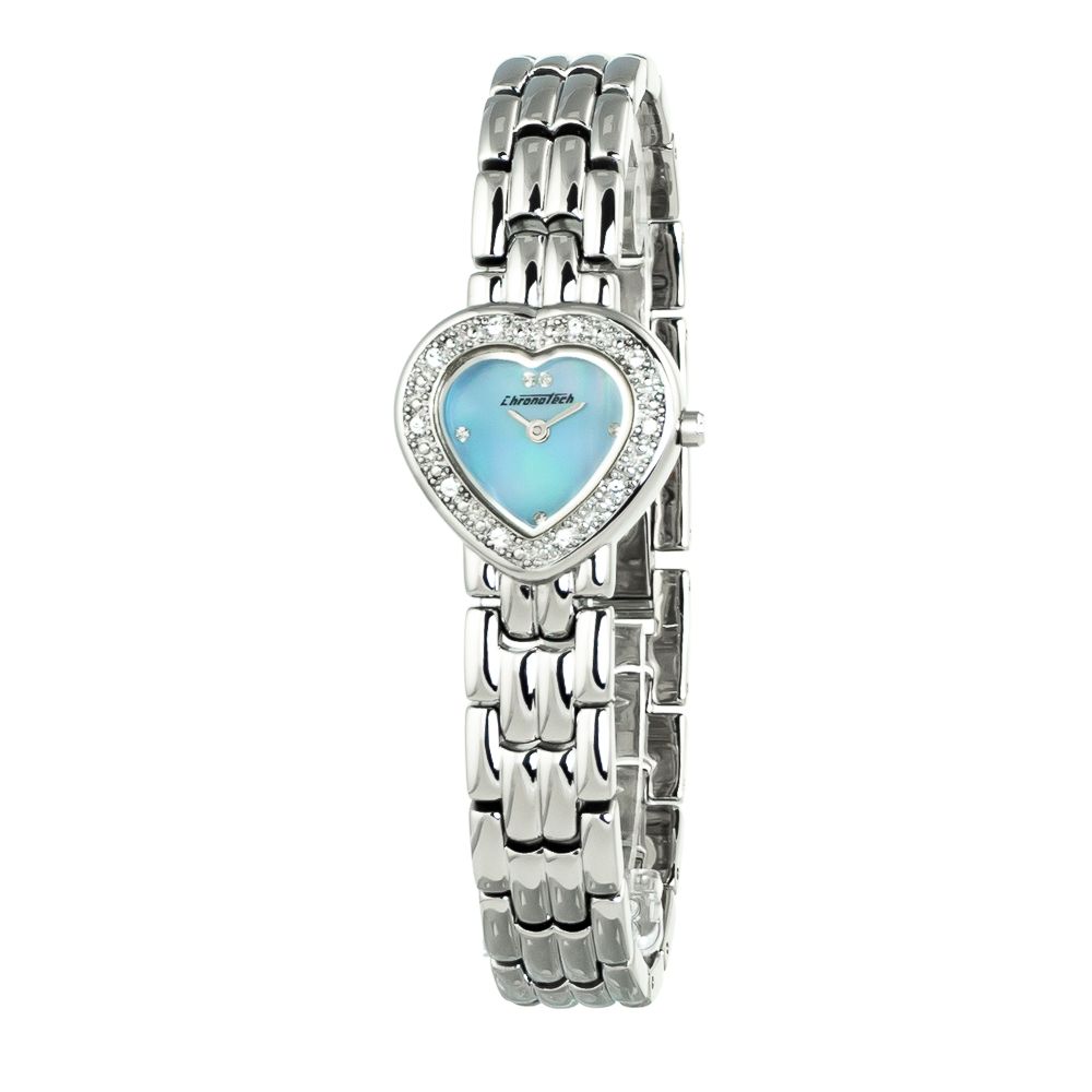 Chronotech Silver Stainless Steel Dress Watch