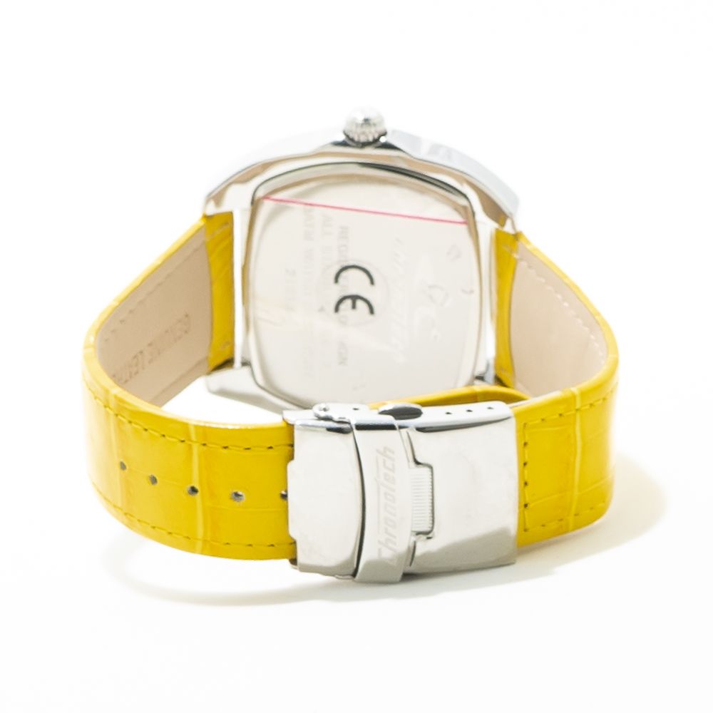 Chronotech Yellow Leather Dress Watch