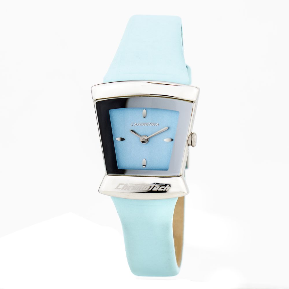 Μπλε δερμάτινο ρολόι Chronotech