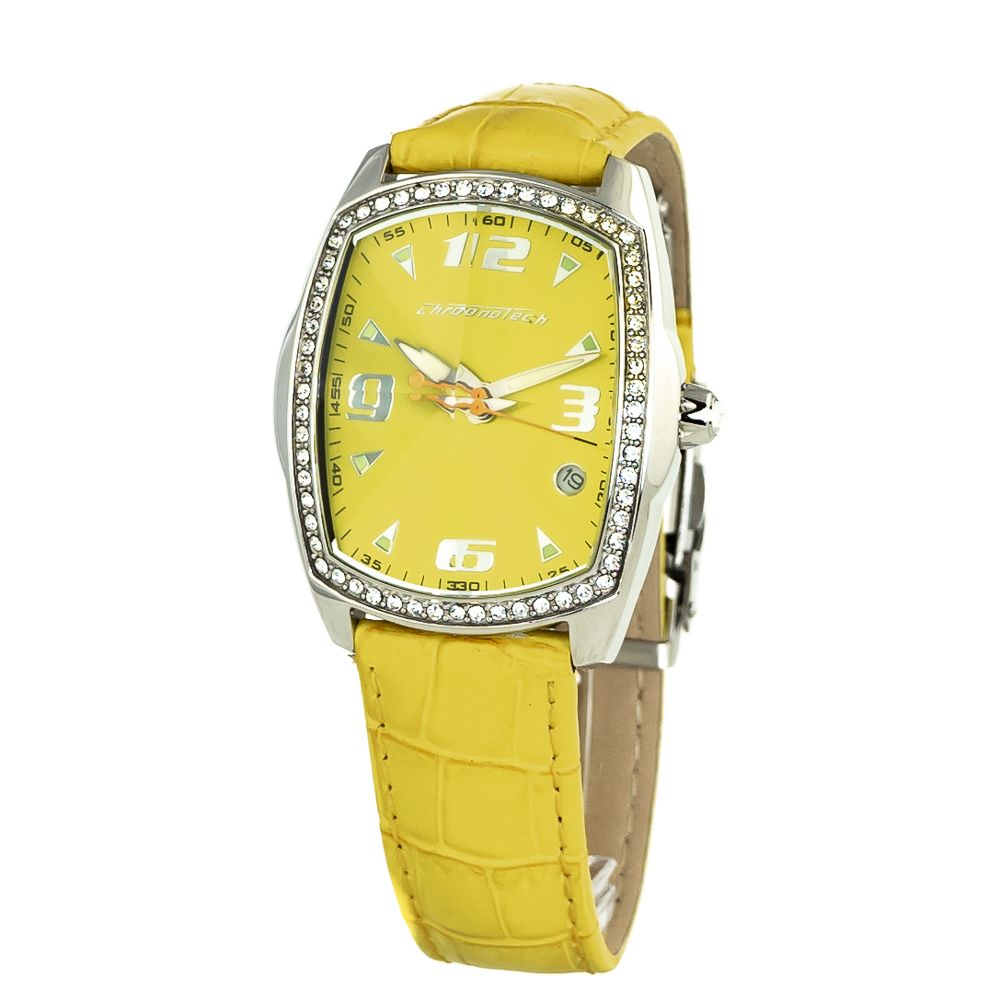 Δερμάτινο ρολόι Chronotech Yellow
