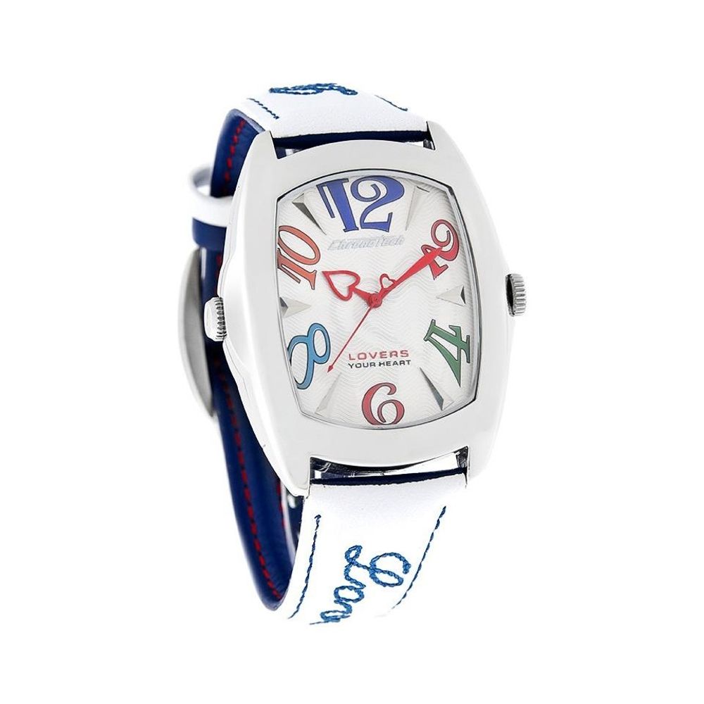 Μπλε δερμάτινο ρολόι Chronotech