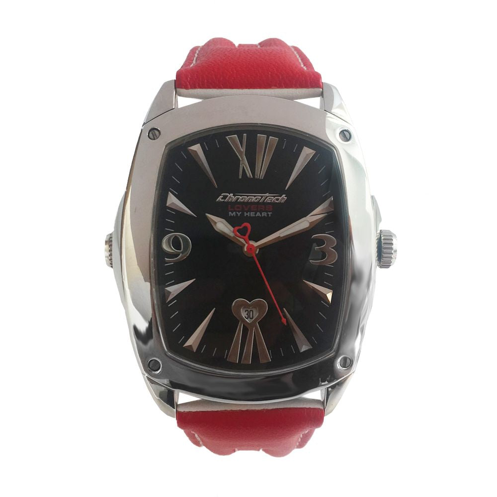 Δερμάτινο ρολόι Chronotech Red