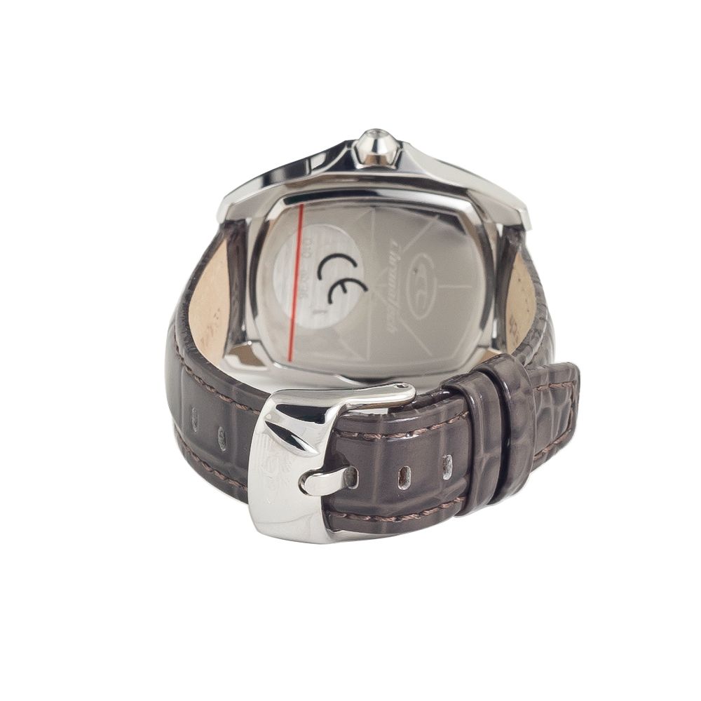 Chronotech Black Leather Dress Watch