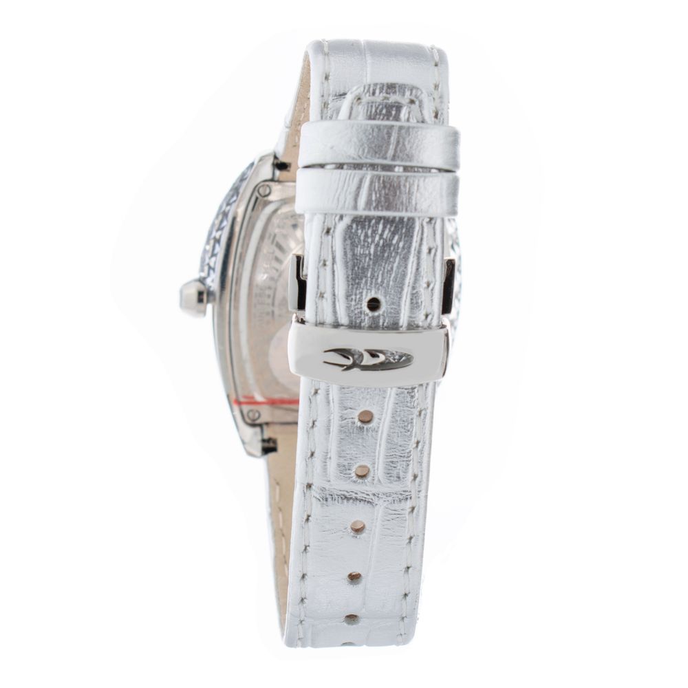 Chronotech Silver Leather Dress Watch
