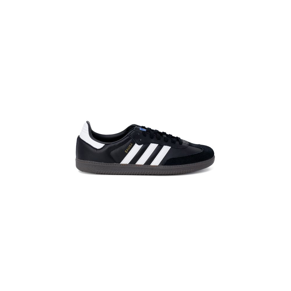 Μαύρα δερμάτινα αθλητικά παπούτσια Adidas