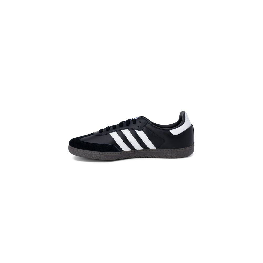 Μαύρα δερμάτινα αθλητικά παπούτσια Adidas