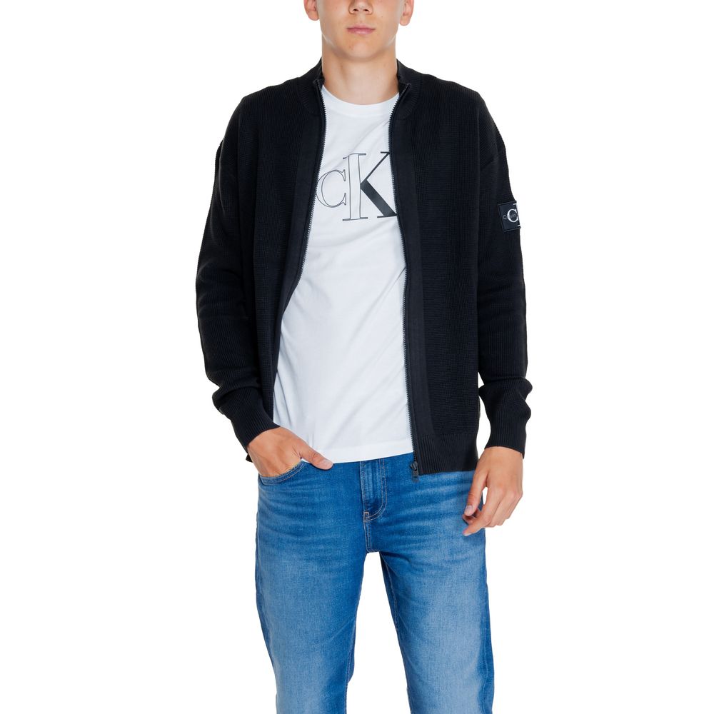 Τζιν Calvin Klein Black Cotton Rigenerato Cardigan