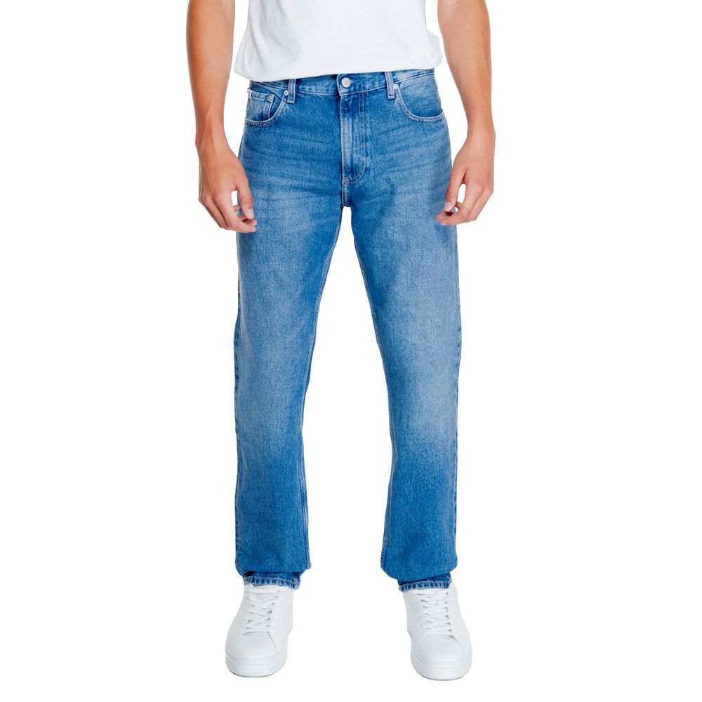 Calvin Klein Jeans Light Blue Cotton Relaxed Fit Jeans