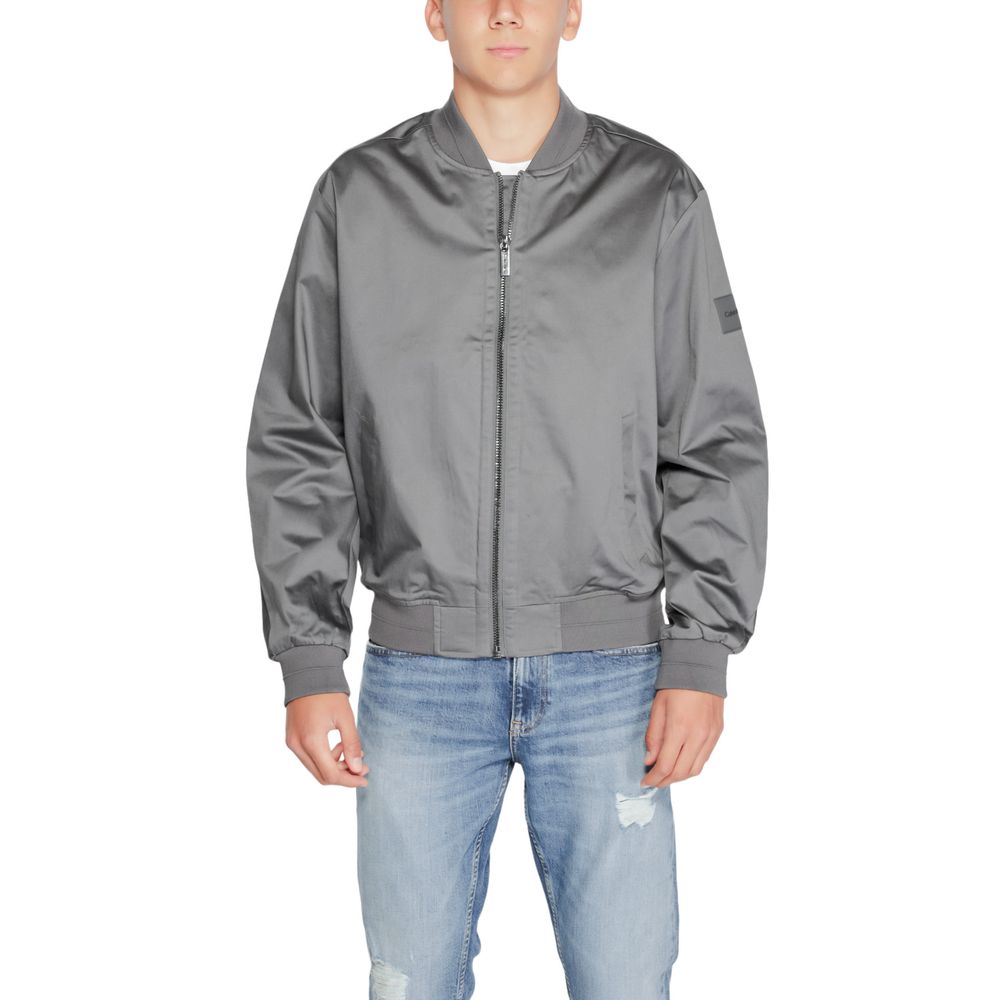 Μπουφάν Calvin Klein Grey από οργανικό βαμβάκι