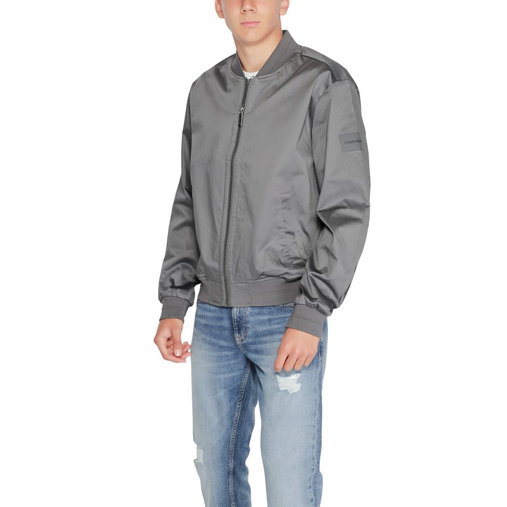 Μπουφάν Calvin Klein Grey από οργανικό βαμβάκι