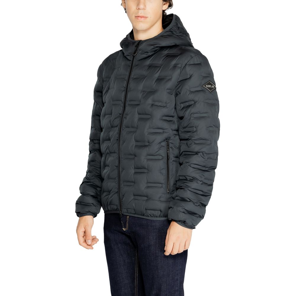 Replay Blue Polyester Jackets & Coat