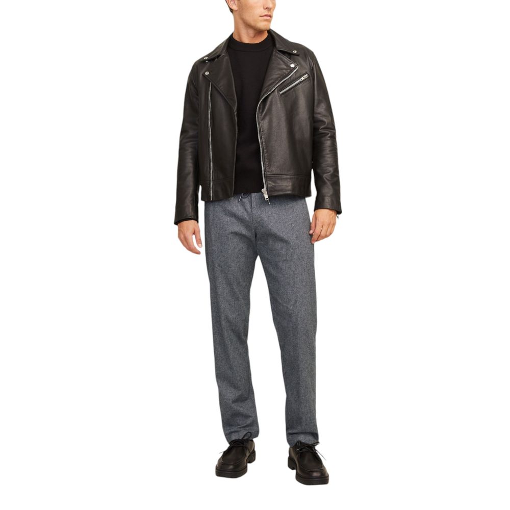 Jack Jones Grey Cotton Jeans & Pant