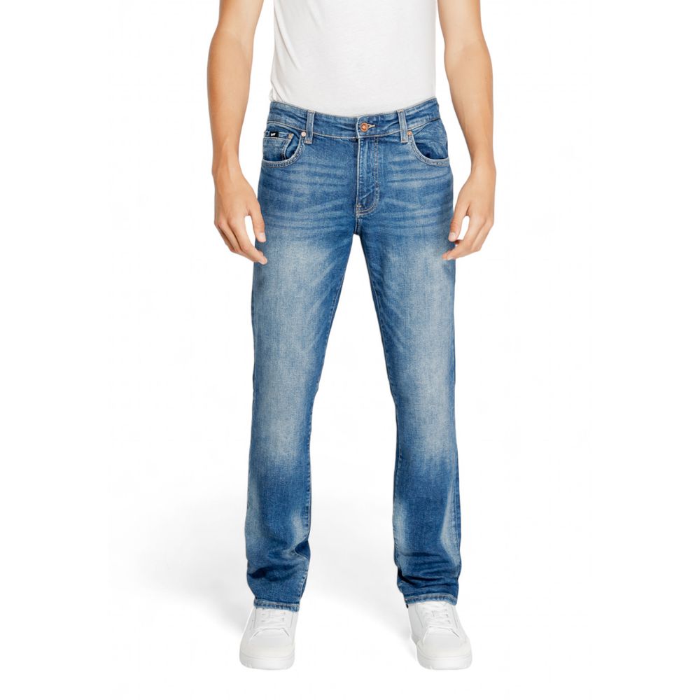 Τζιν και παντελόνι Gas Blue Cotton