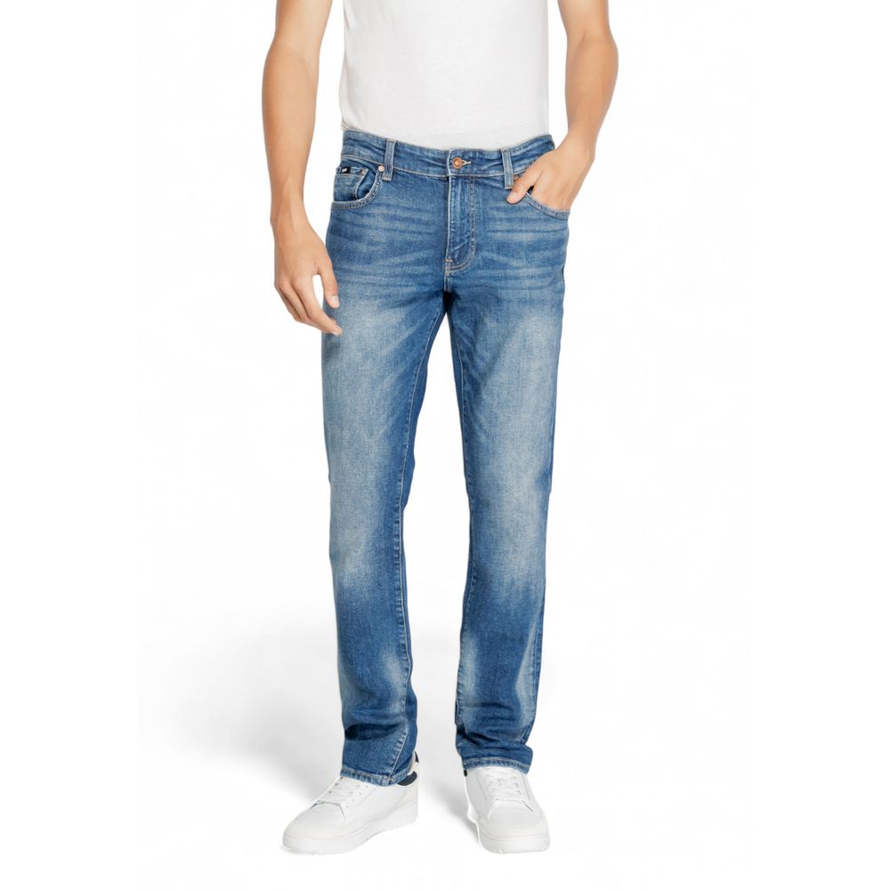 Τζιν και παντελόνι Gas Blue Cotton