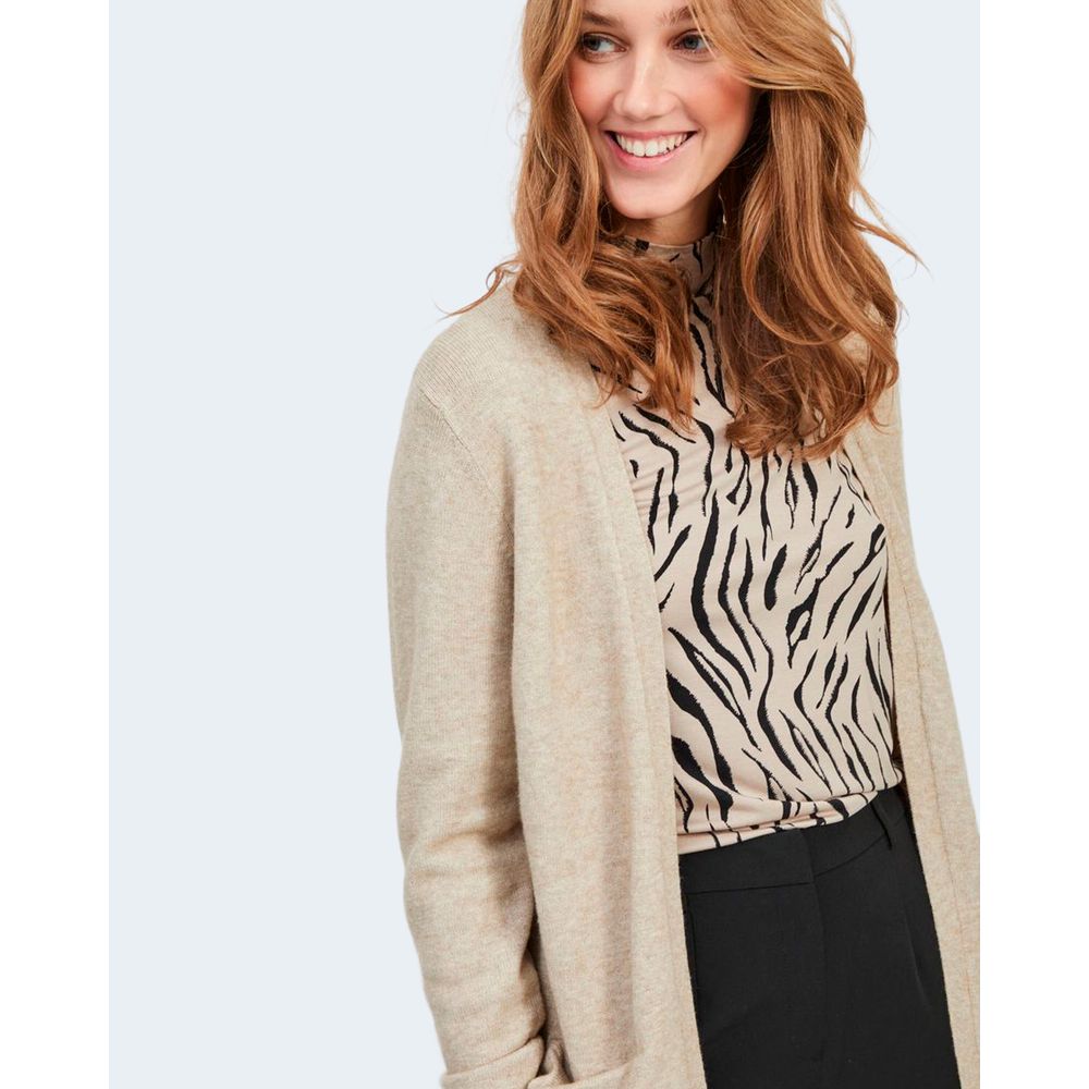 Ζακέτα Vila Clothes Beige Viscose