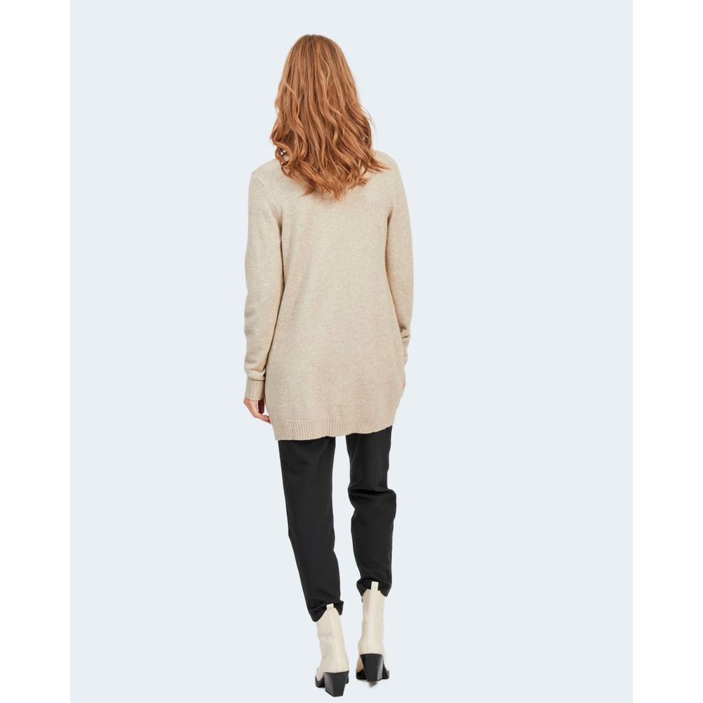 Ζακέτα Vila Clothes Beige Viscose