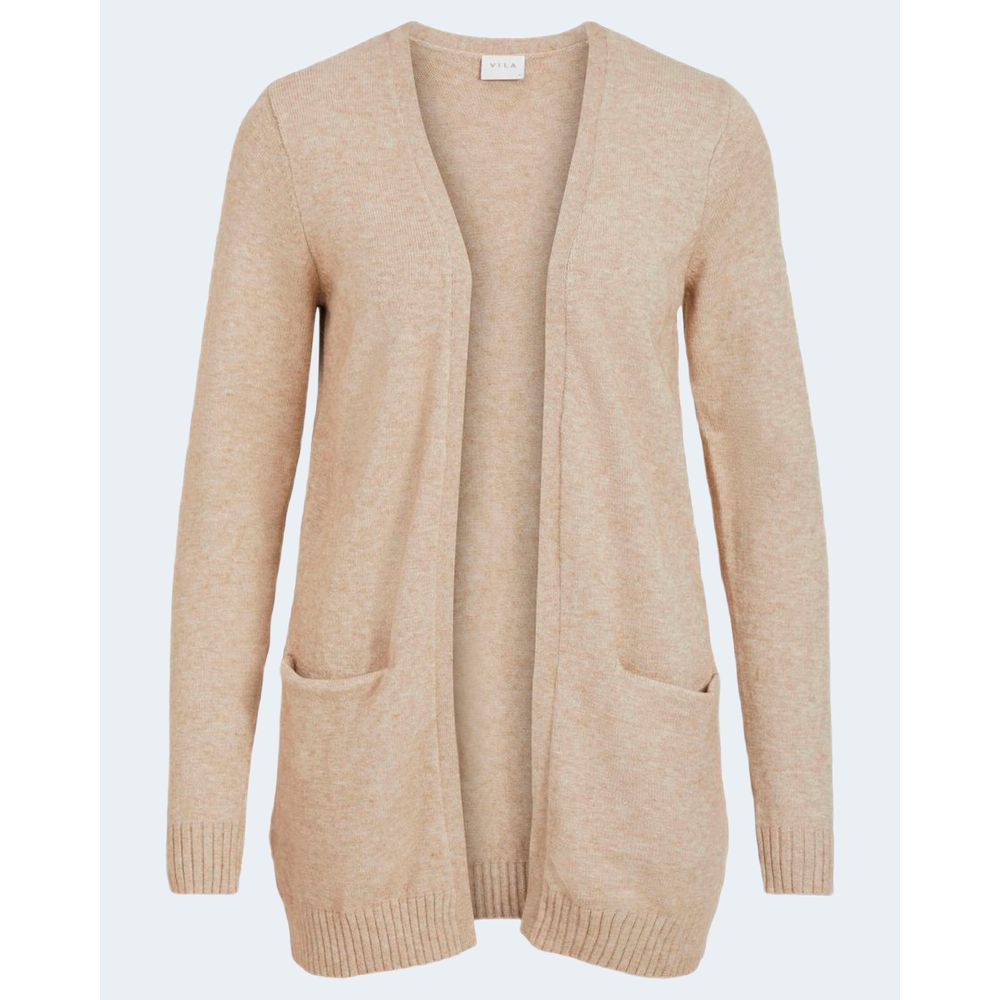 Ζακέτα Vila Clothes Beige Viscose