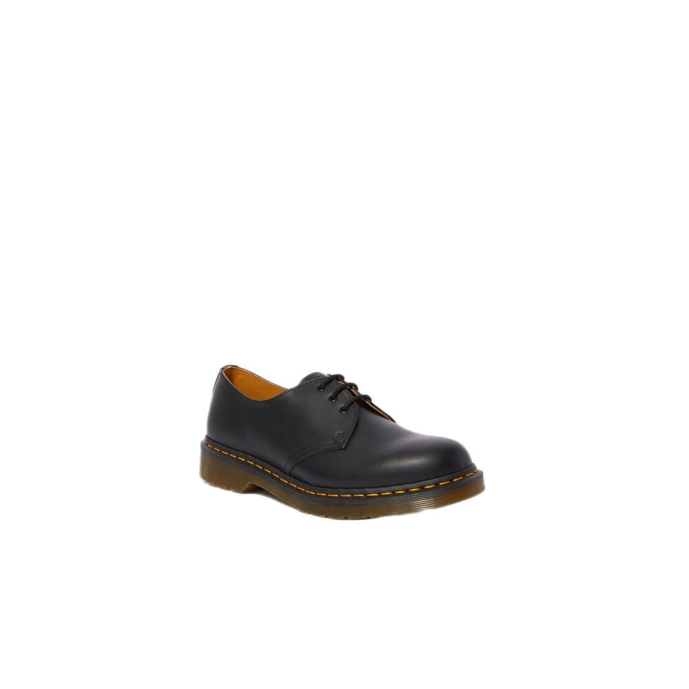 Μαύρο δερμάτινο ίσιο παπούτσι Dr. Martens