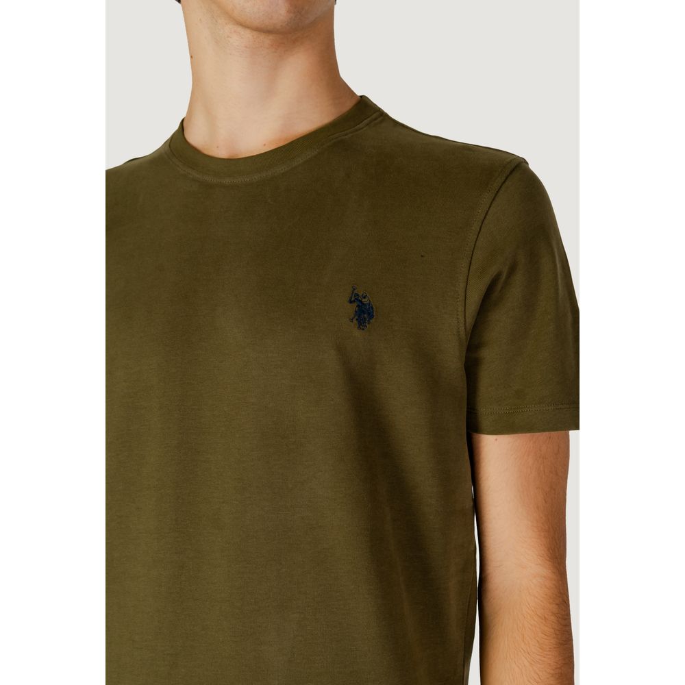 US POLO ASSN. Πράσινο βαμβακερό μπλουζάκι