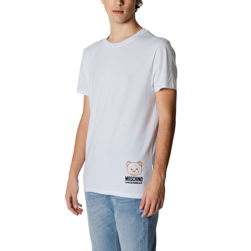 Λευκό βαμβακερό μπλουζάκι Moschino