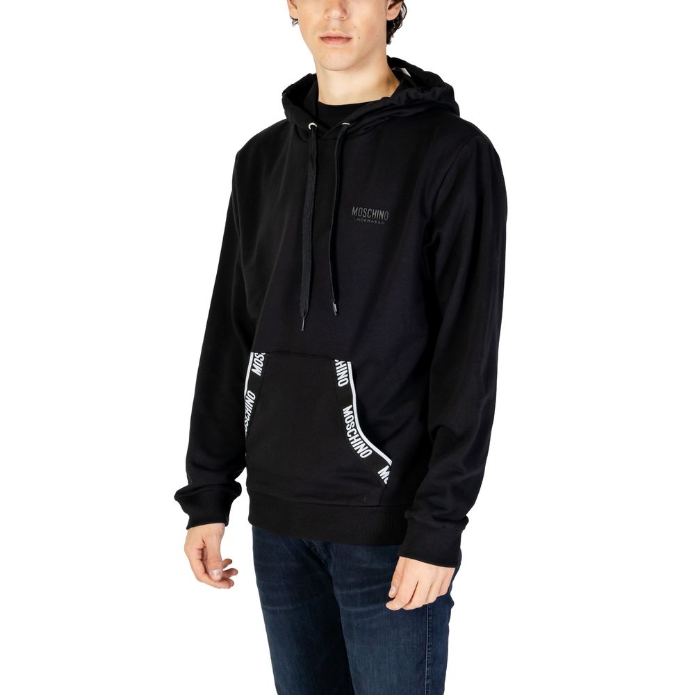 Μαύρο βαμβακερό πουλόβερ Moschino