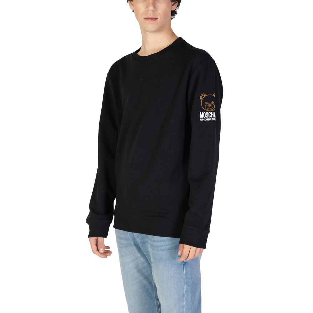 Μαύρο βαμβακερό πουλόβερ Moschino
