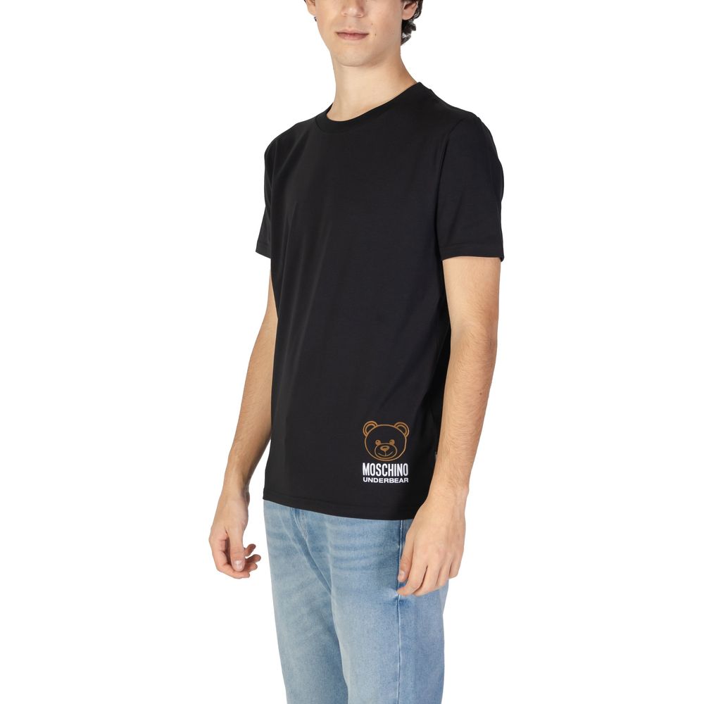 Μπλουζάκι Moschino μαύρο βαμβακερό