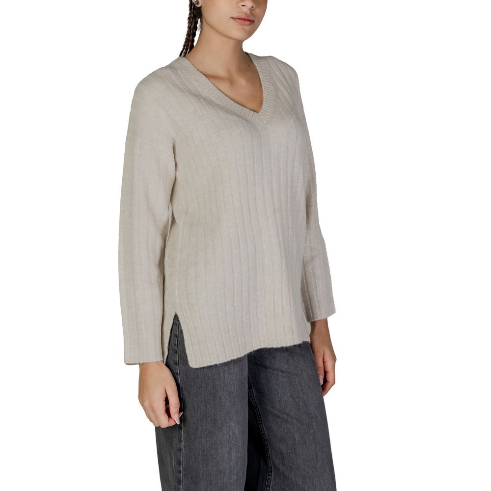 Πουλόβερ Vila Clothes Μπεζ Ακρυλικό