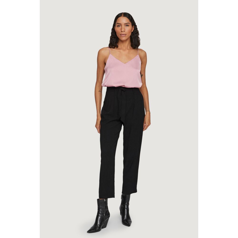 Vila Clothes Μαύρο τζιν και παντελόνι βισκόζης