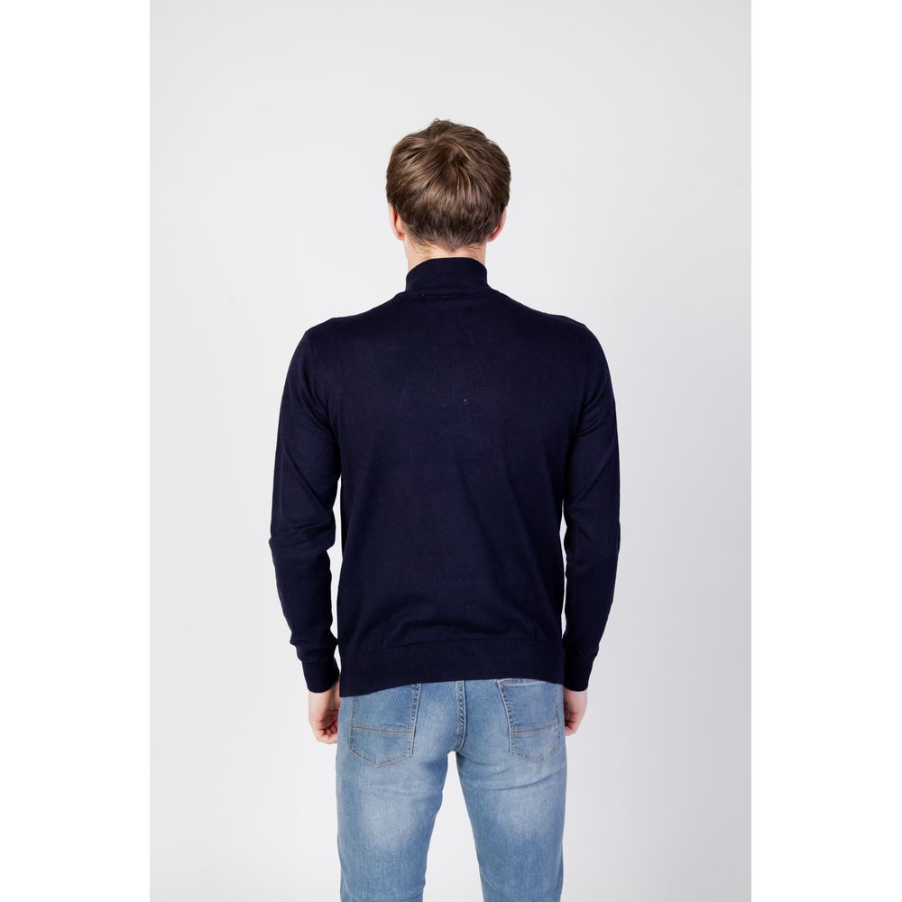 US POLO ASSN. Μπλε βαμβακερό πουλόβερ