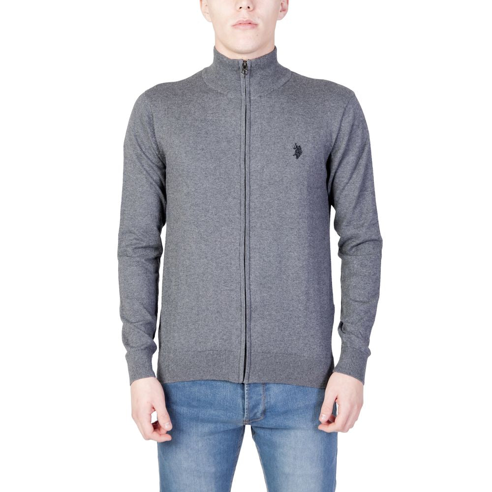 US POLO ASSN. Γκρι βαμβακερό μπλουζάκι