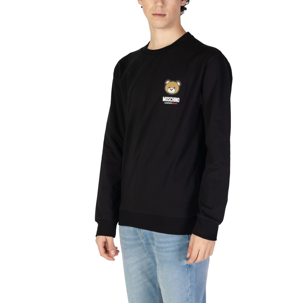 Μαύρο βαμβακερό πουλόβερ Moschino