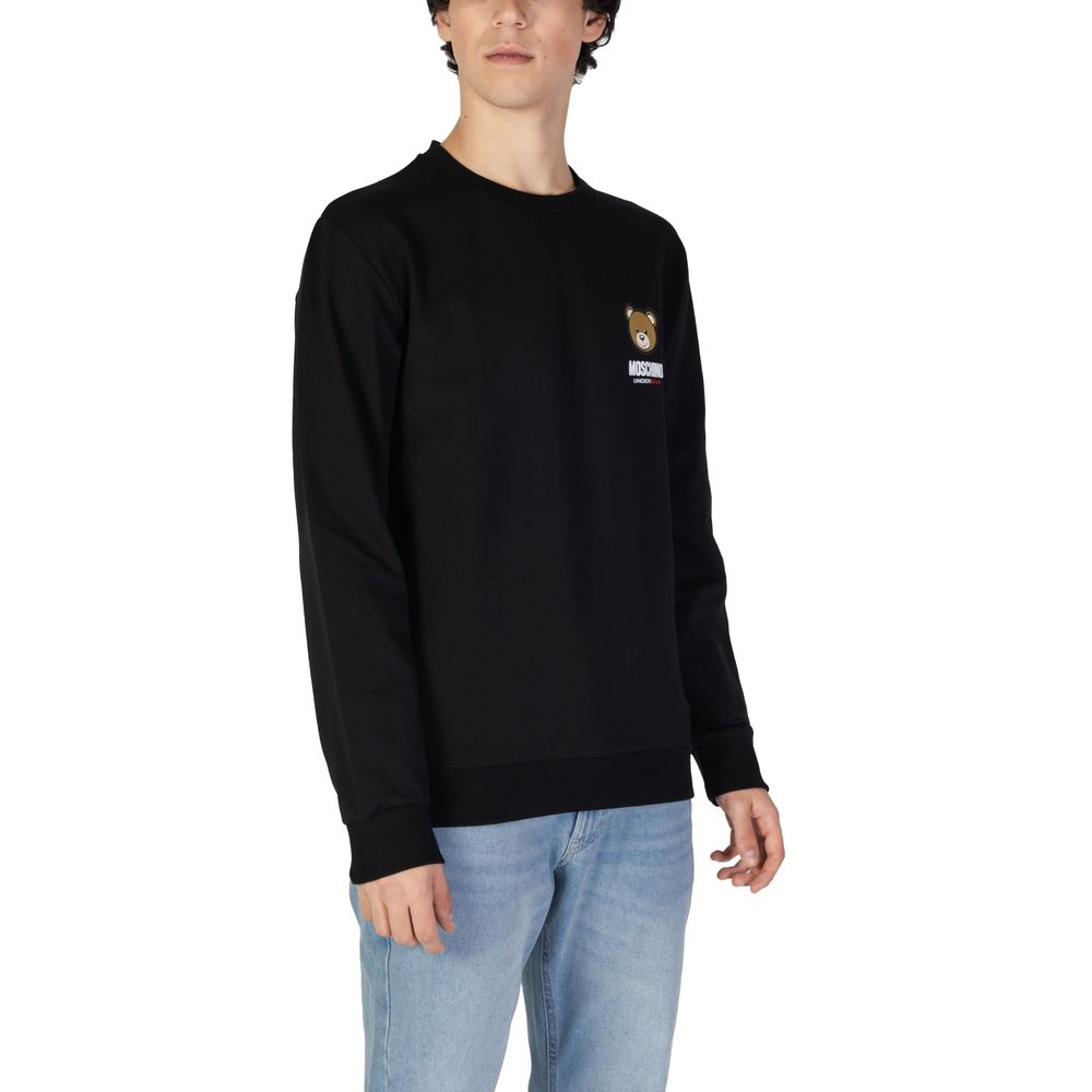 Μαύρο βαμβακερό πουλόβερ Moschino
