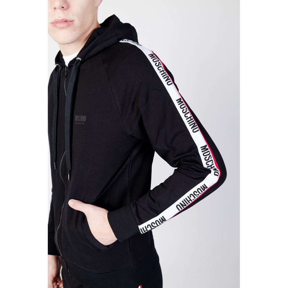 Μαύρο βαμβακερό πουλόβερ Moschino
