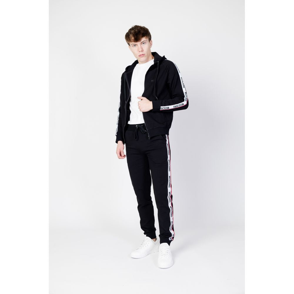 Μαύρο βαμβακερό πουλόβερ Moschino