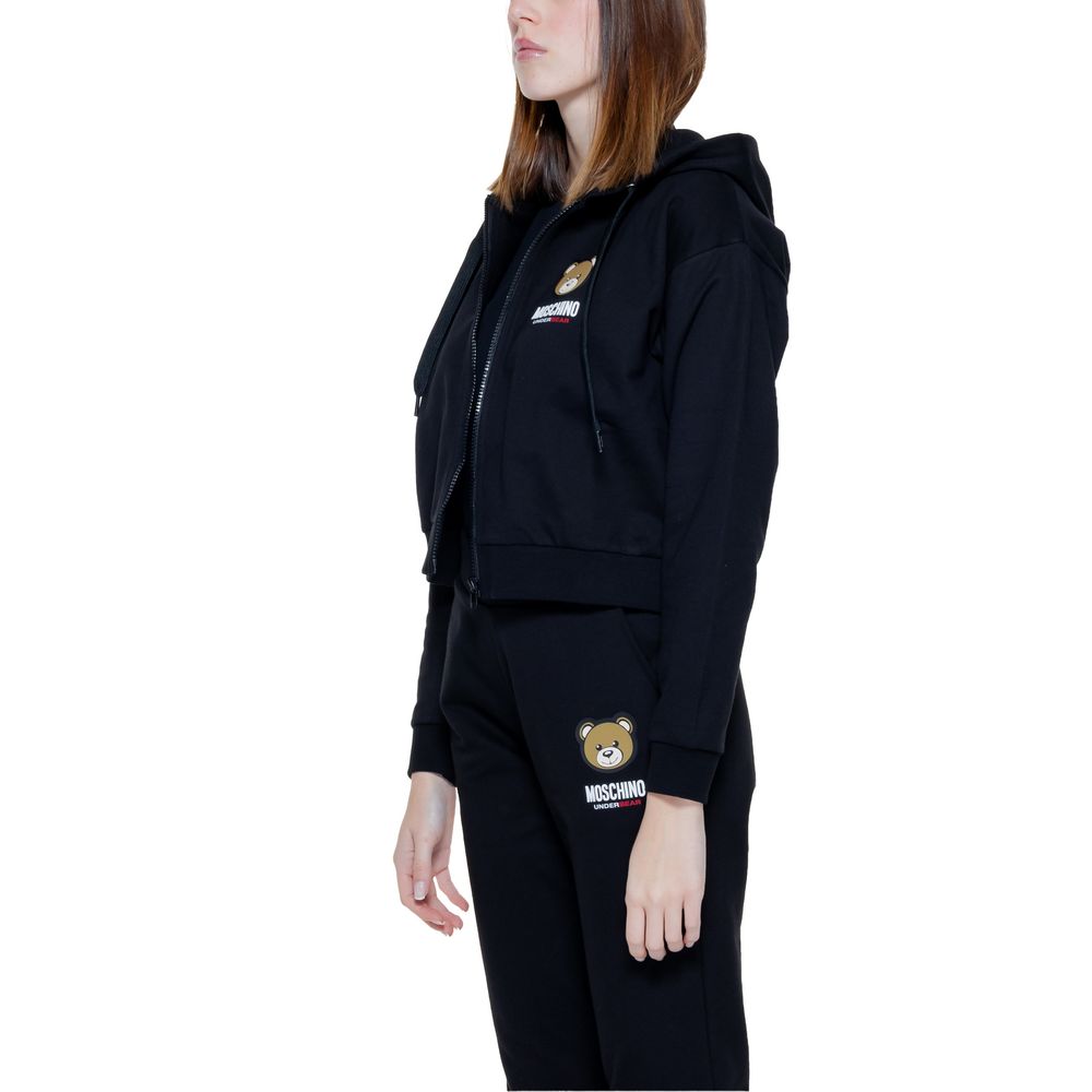 Μαύρο βαμβακερό πουλόβερ Moschino