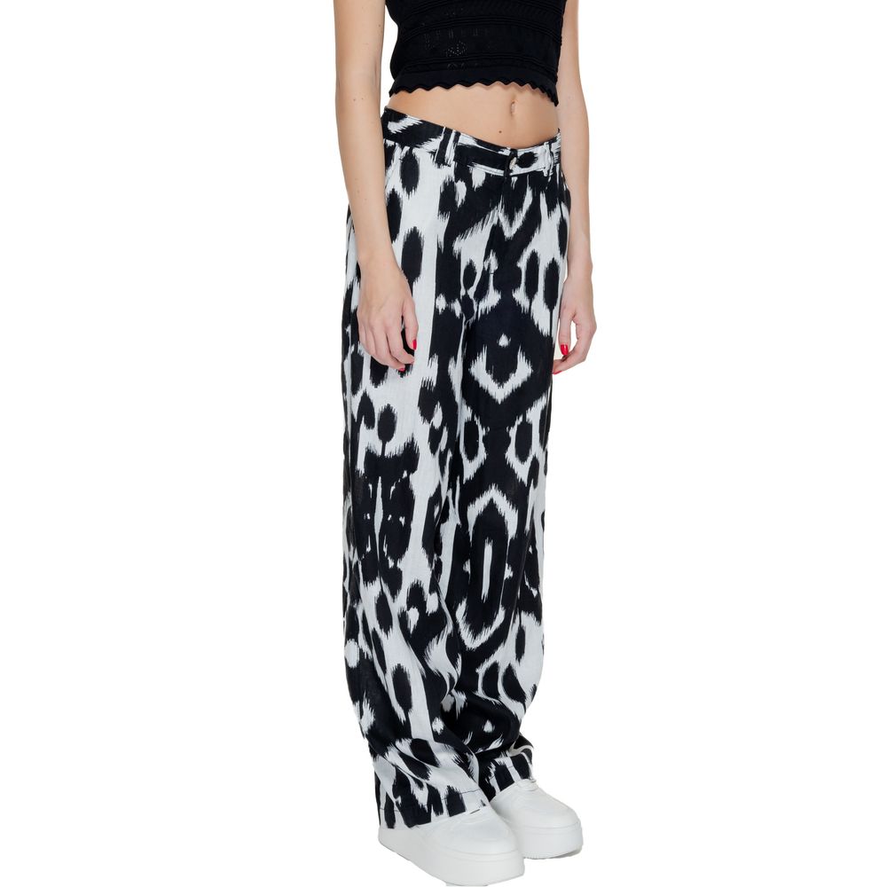 Street One Black Linen Casual Pants